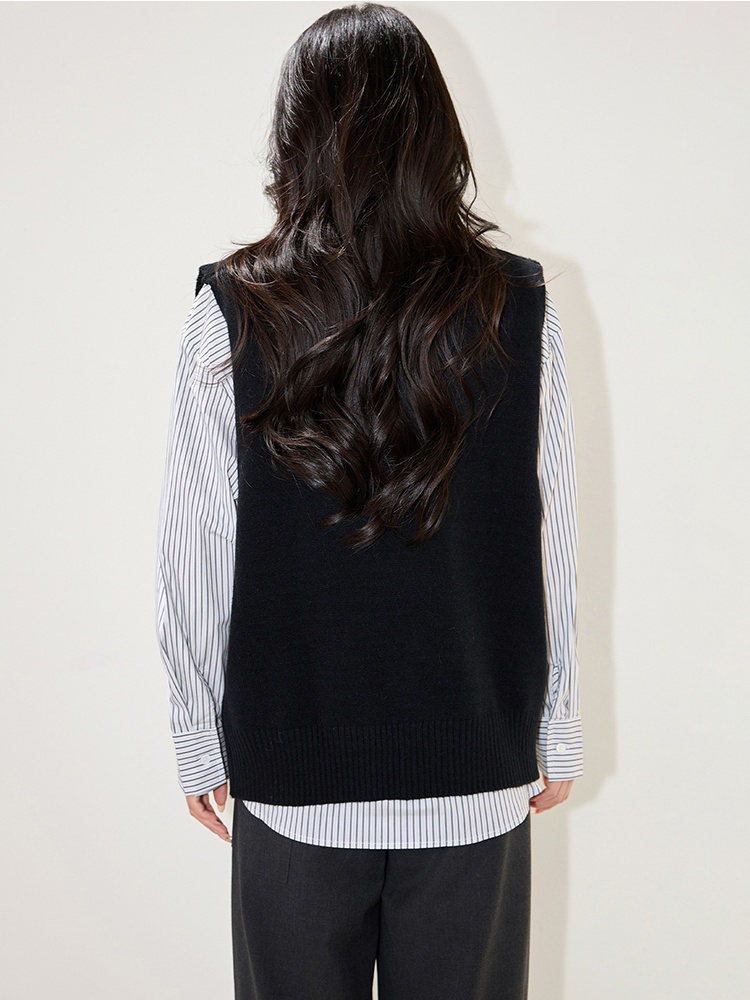 Autumn Western style sweater all-match waistcoat for women