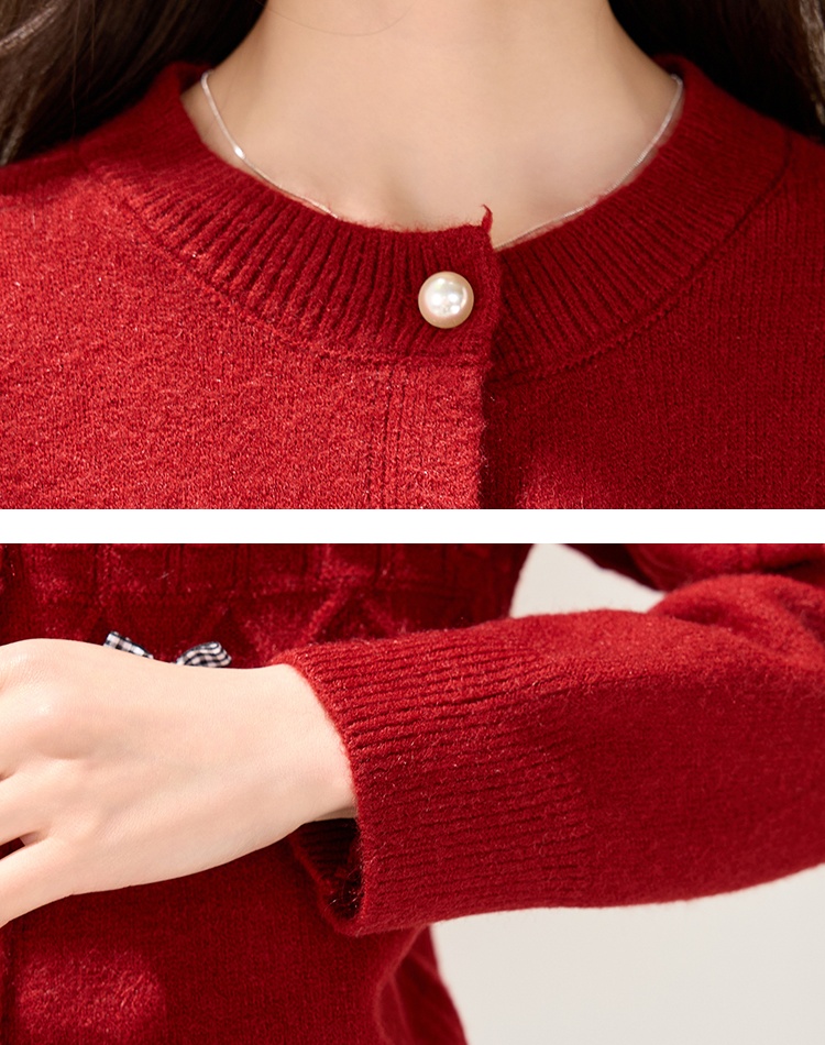 Wool chanelstyle cardigan all-match coat for women