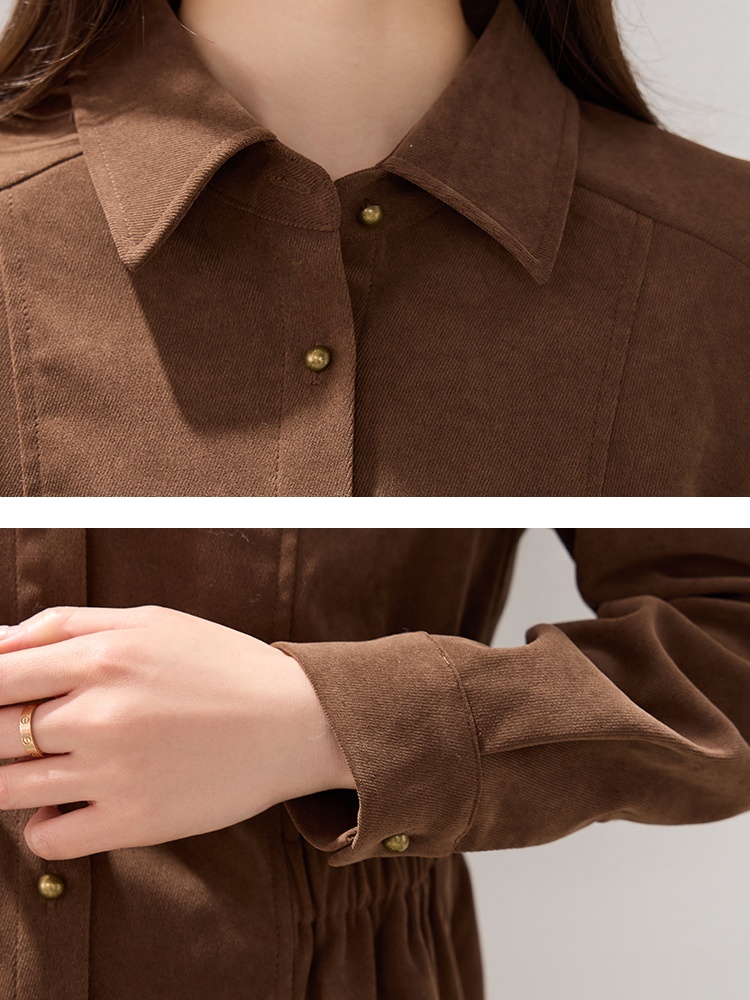 All-match simple tops autumn and winter shirt for women