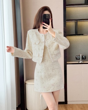 Autumn and winter coat sleeveless dress 2pcs set