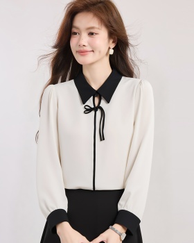 Satin autumn small shirt Chinese style retro shirt