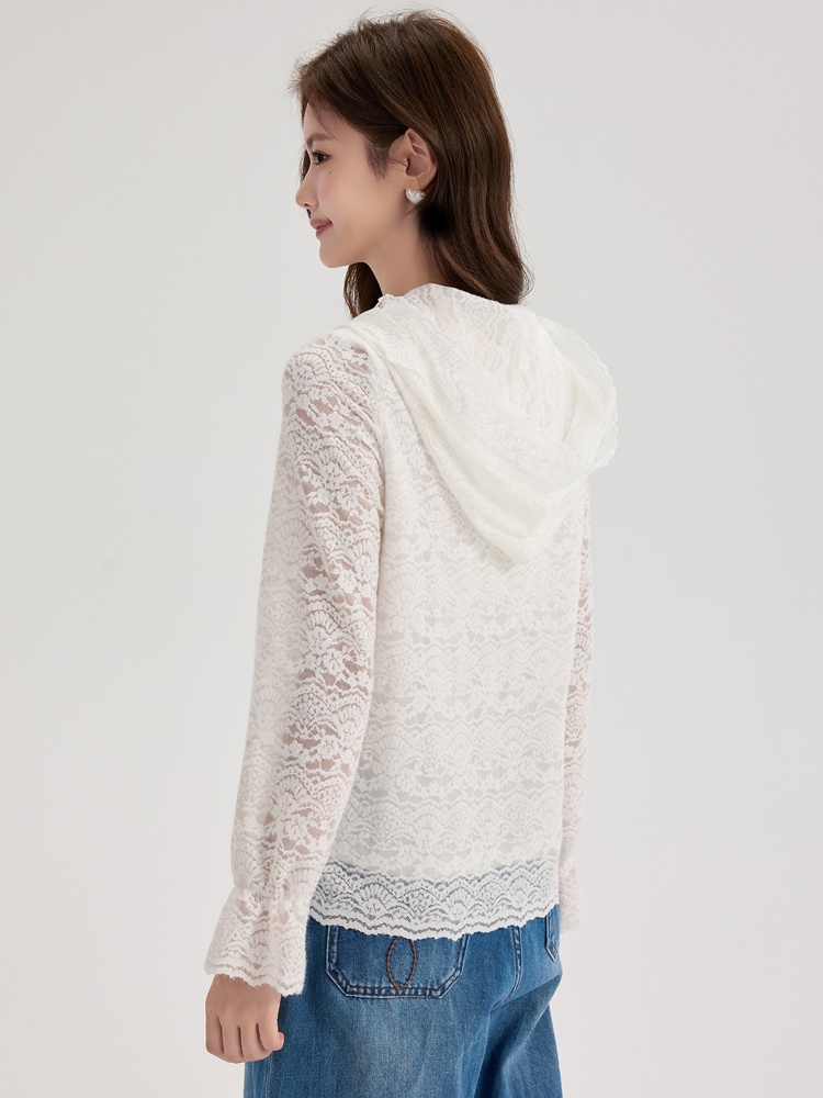 Lace loose tops temperament France style shirts