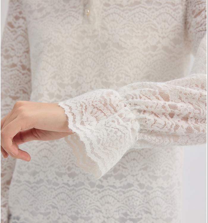 Lace loose tops temperament France style shirts