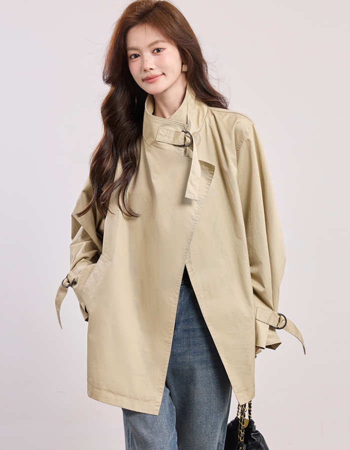Autumn niche tops Korean style long windbreaker for women
