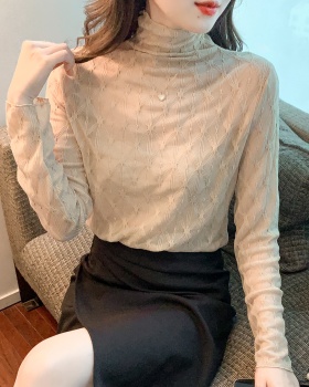Chiffon bottoming shirt high collar small shirt
