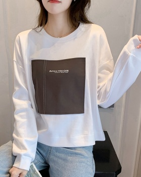 Loose thin hoodie autumn short tops for women