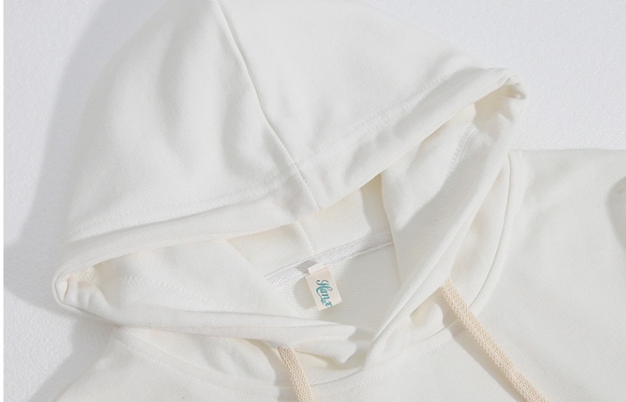 White long sleeve letters all-match hooded hoodie