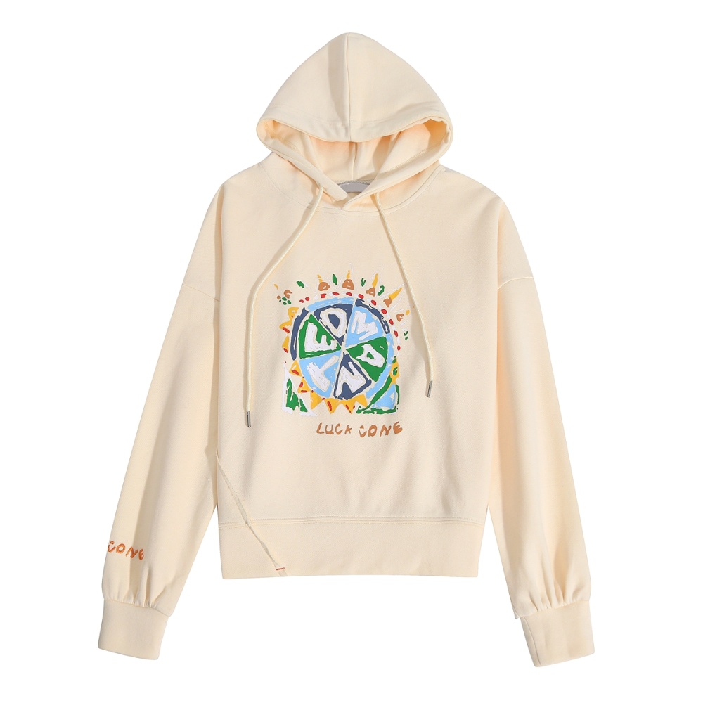 Autumn spring unique tops hooded thin hoodie for women