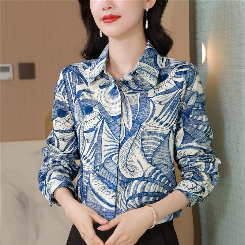 Spring and autumn shirt large yard tops for women