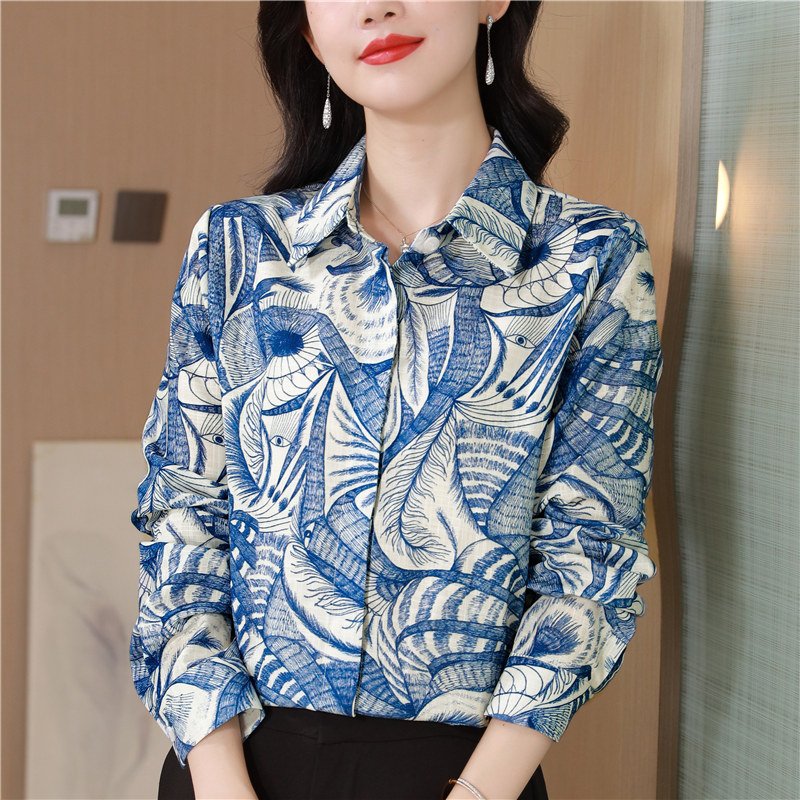 Spring and autumn shirt large yard tops for women
