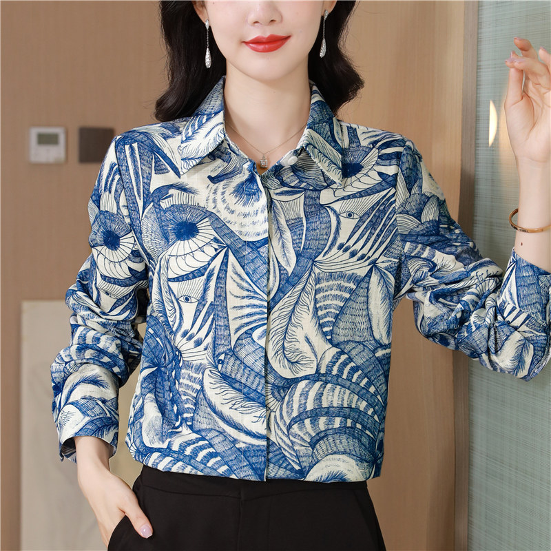 Spring and autumn shirt large yard tops for women