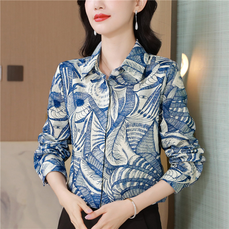 Spring and autumn shirt large yard tops for women