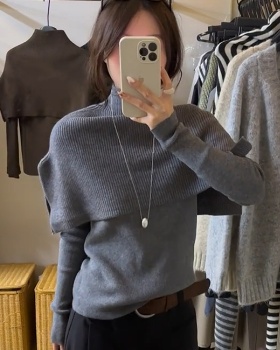 Bottoming shawl autumn and winter sweater 2pcs set for women