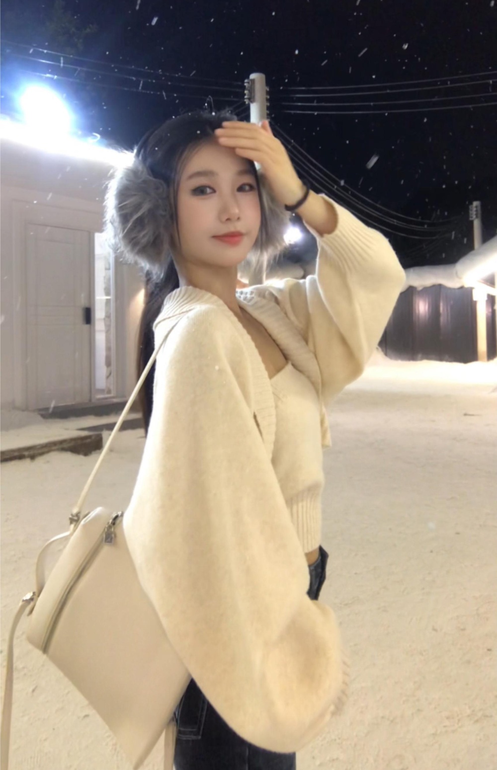 Knitted wrapped chest cardigan spicegirl vest 2pcs set