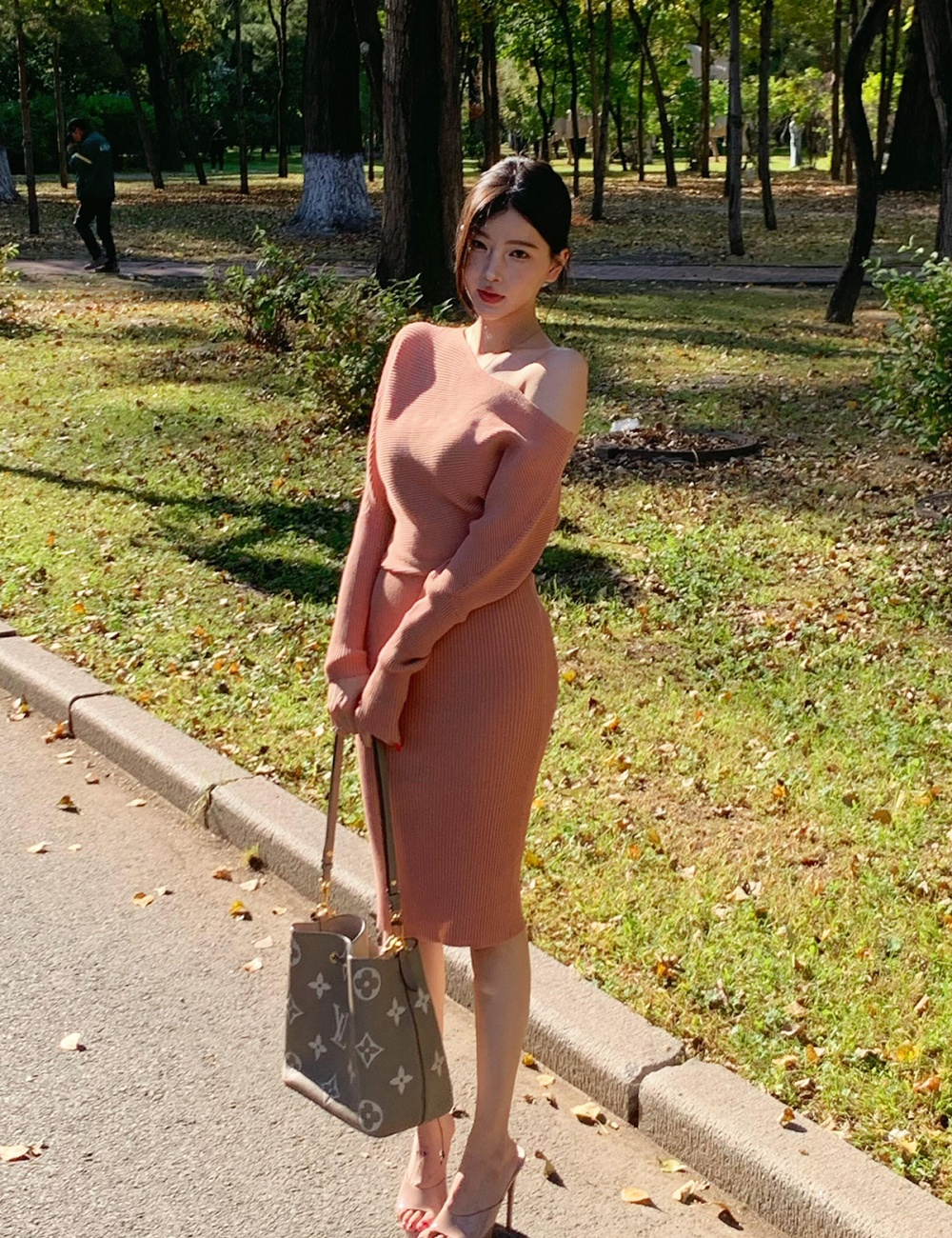 Sexy package hip bottoming dress for women