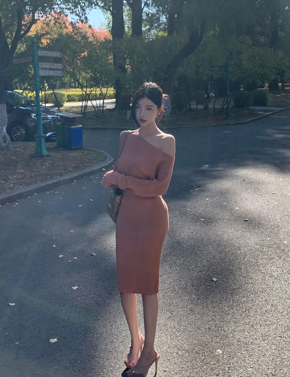 Sexy package hip bottoming dress for women