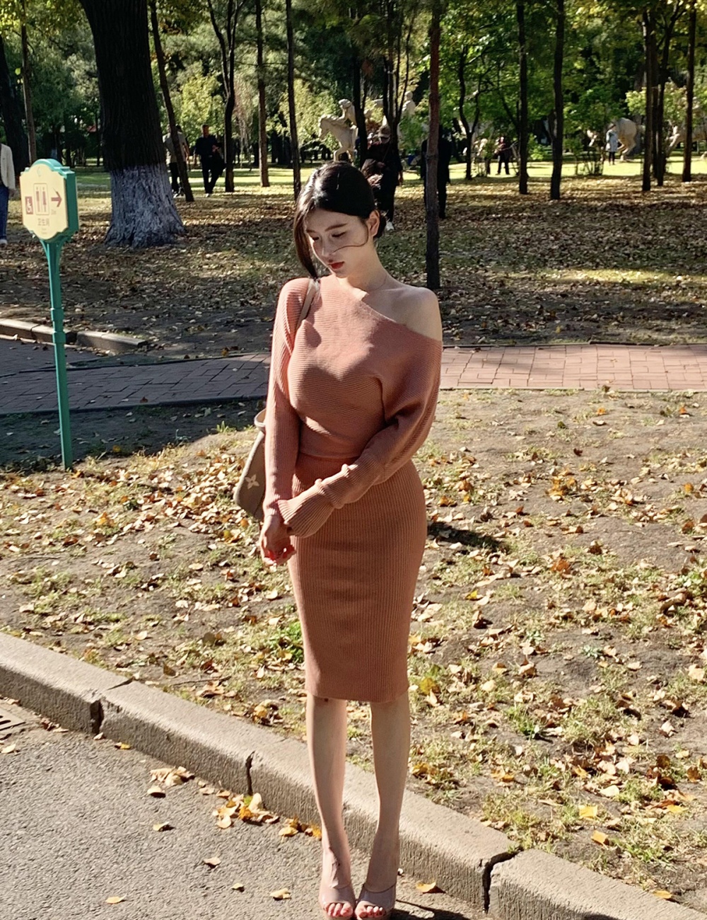 Sexy package hip bottoming dress for women