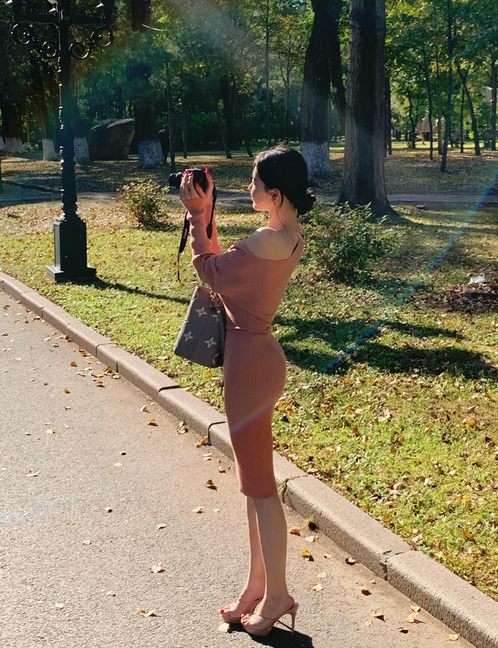 Sexy package hip bottoming dress for women