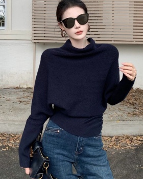 Pinched waist knitted intellectuality autumn tops