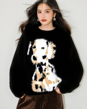Dog long black tops winter lazy autumn and winter sweater