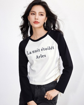 Short fashion T-shirt mixed colors slim tops for women