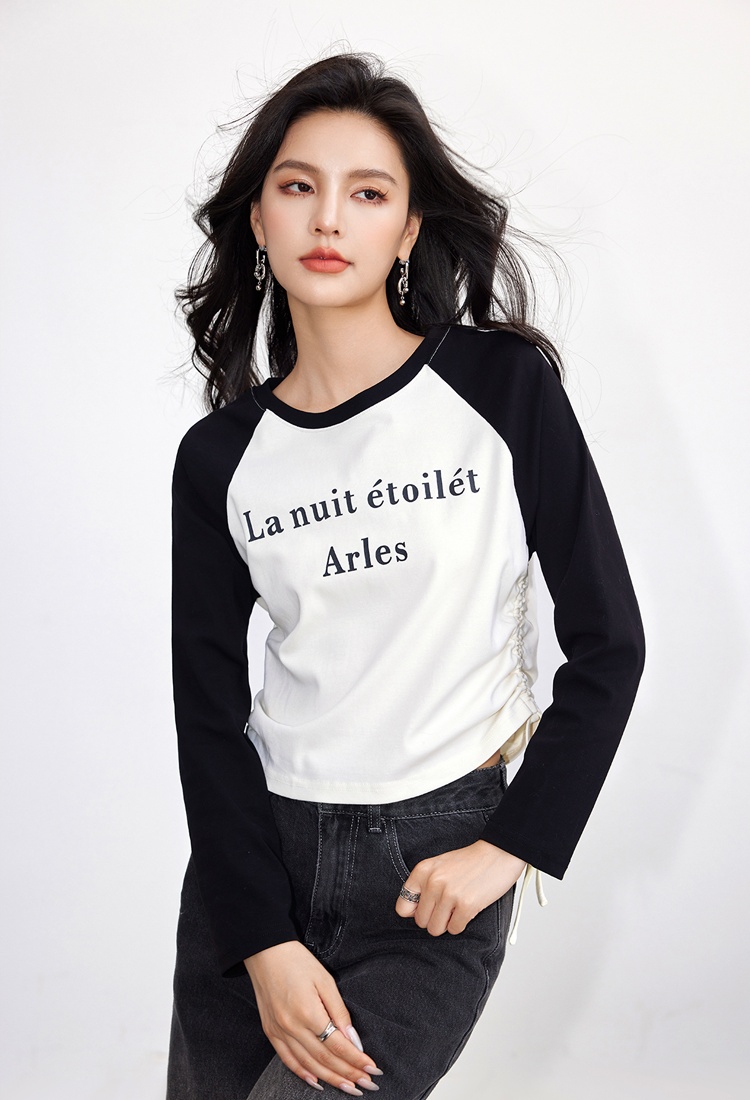 Short fashion T-shirt mixed colors slim tops for women