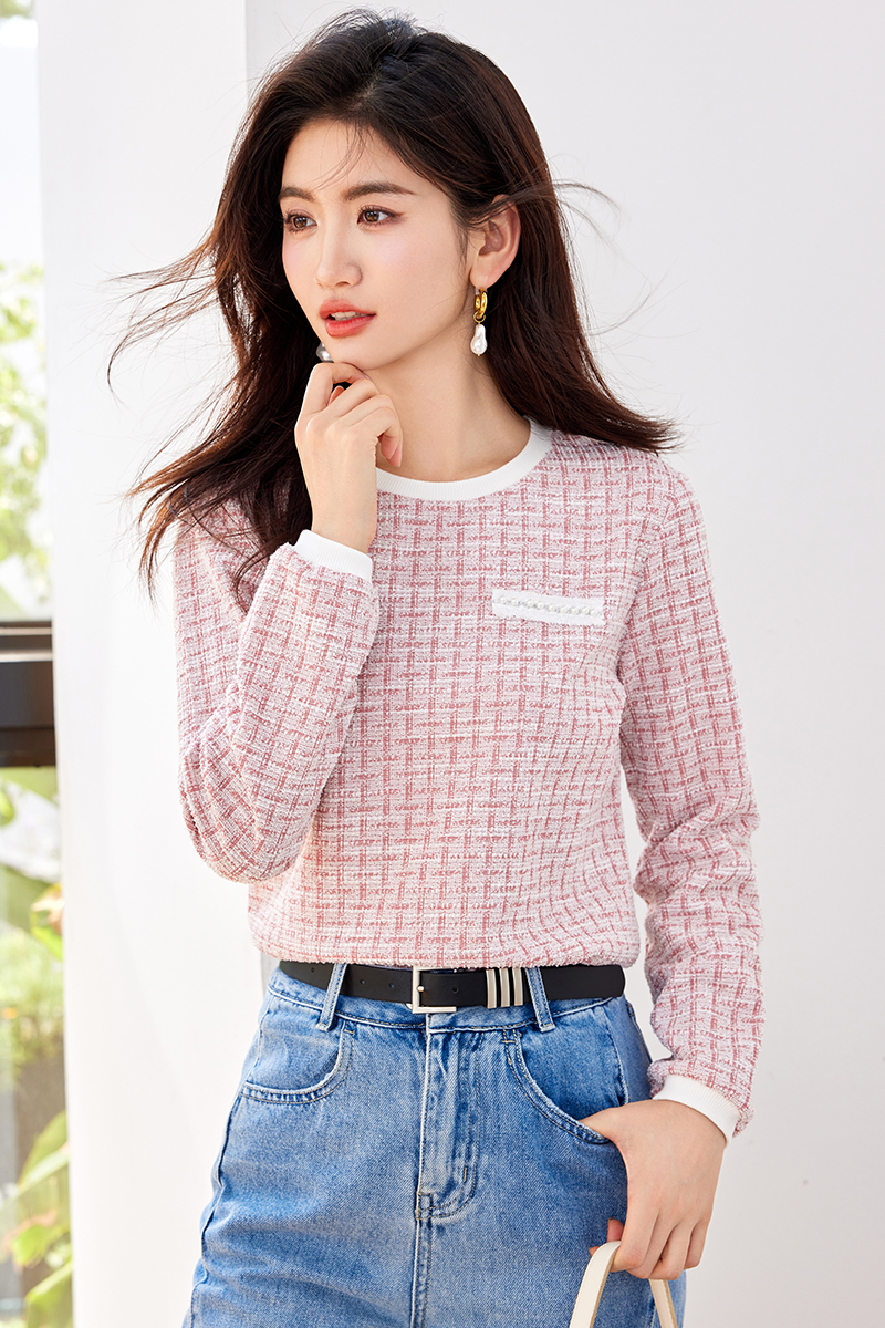 Chanelstyle autumn T-shirt France style small shirt