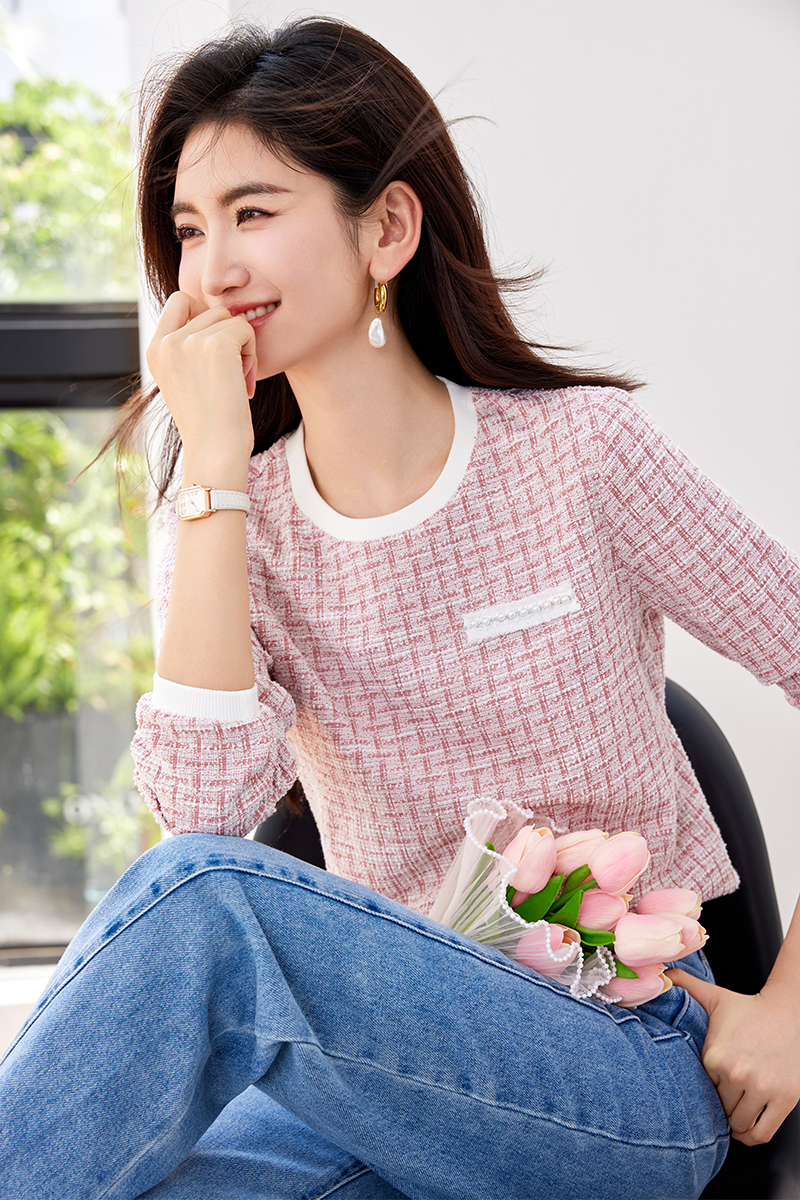 Chanelstyle autumn T-shirt France style small shirt