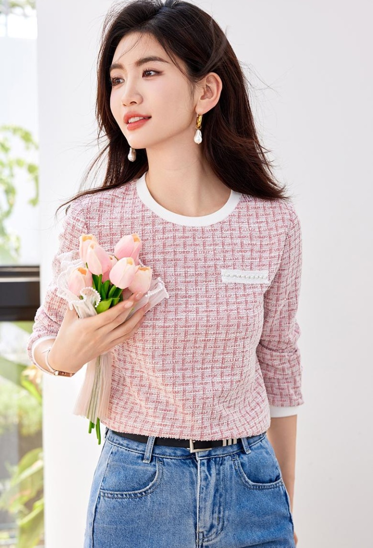 Chanelstyle autumn T-shirt France style small shirt