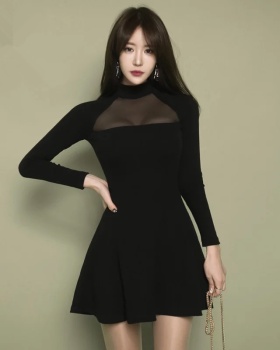 Ladies gauze dress sexy spring and autumn T-back