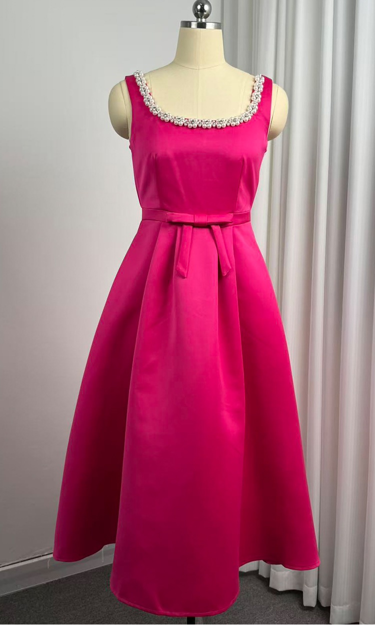 Elegant France style pinched waist sling dress