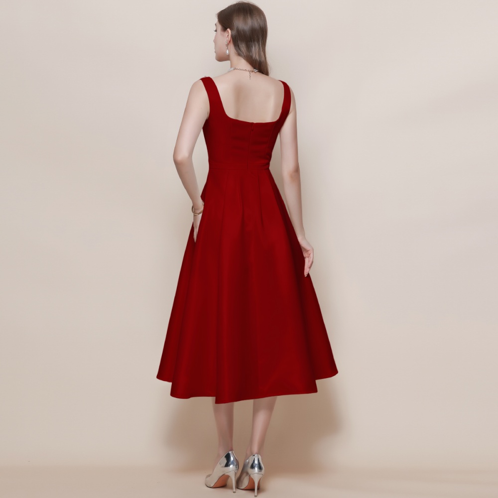 France style elegant handmade diamond sling dress