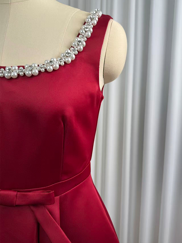 France style elegant handmade diamond sling dress