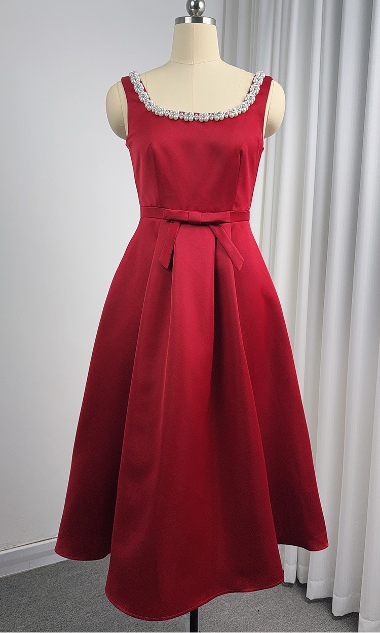 France style elegant handmade diamond sling dress