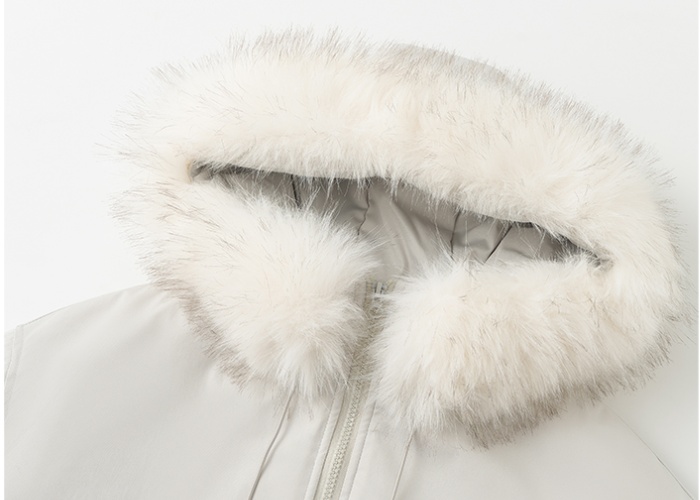 Thick large fur collar cotton coat couples thermal coat