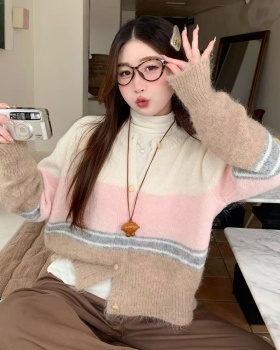 Autumn loose cardigan knitted wool tops for women