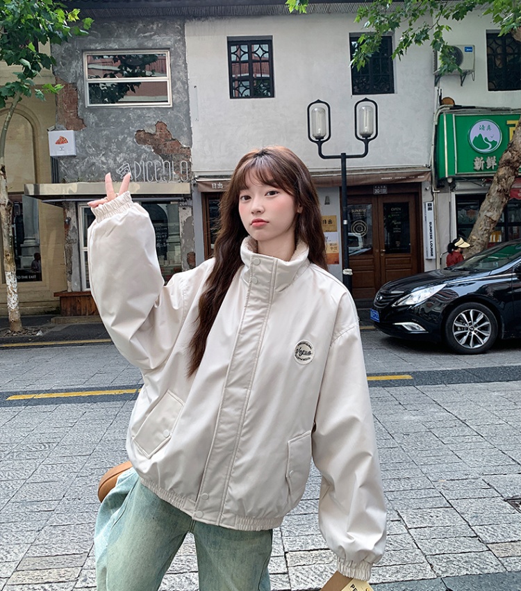 American style lambs wool cotton coat student coat