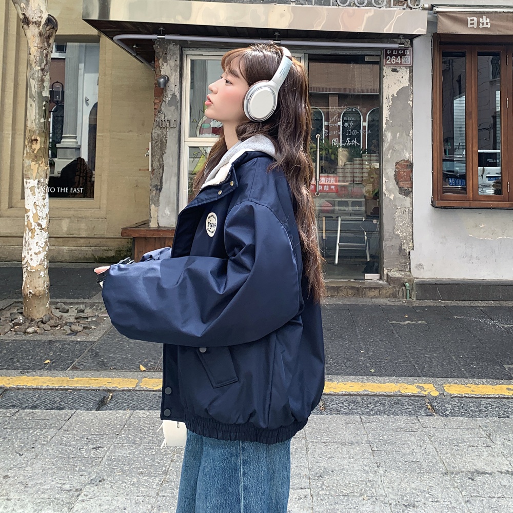American style lambs wool cotton coat student coat