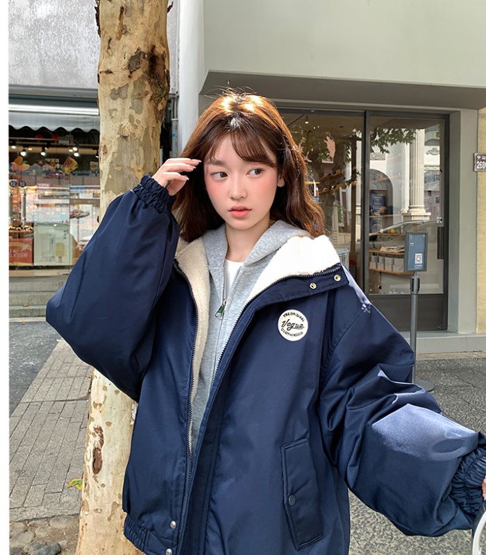 American style lambs wool cotton coat student coat