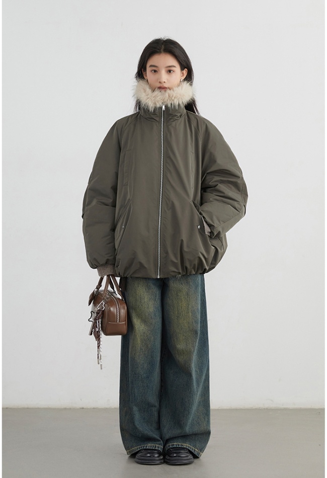 Cotton couples down fur coat bud splice coat