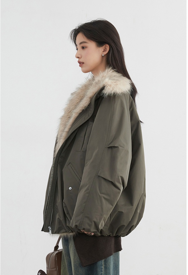 Cotton couples down fur coat bud splice coat