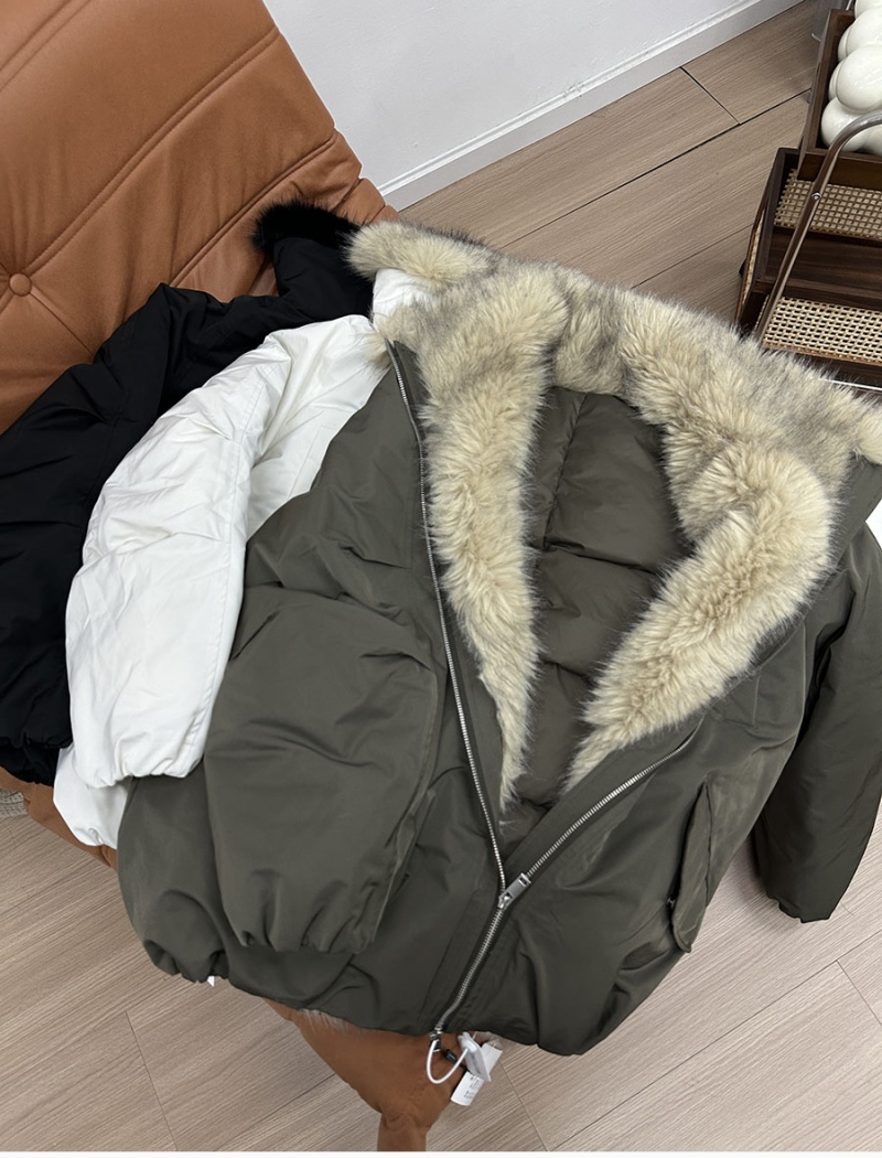 Cotton couples down fur coat bud splice coat