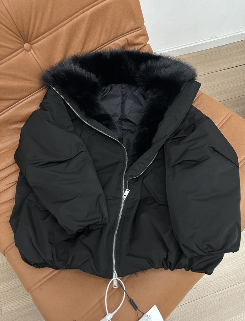 Cotton couples down fur coat bud splice coat