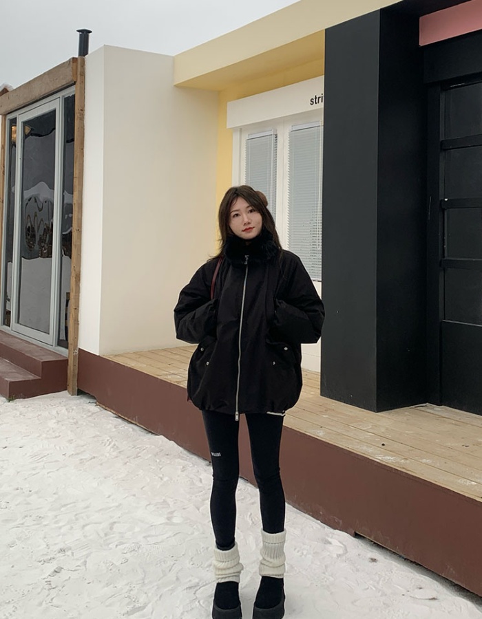 Cotton couples down fur coat bud splice coat