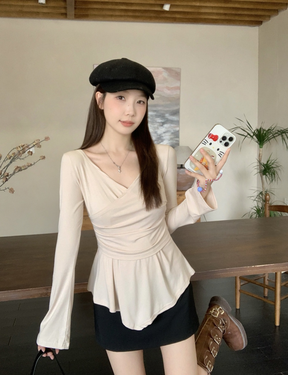 Autumn and winter bottoming tops spicegirl T-shirt