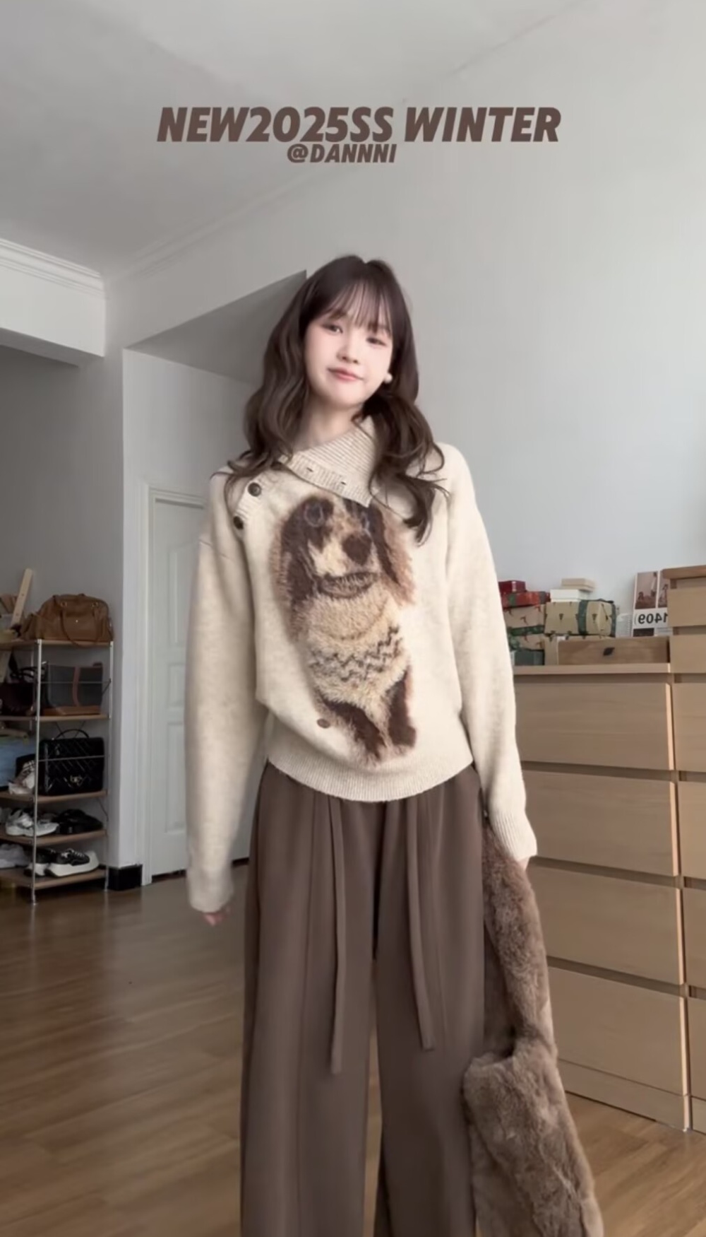 Retro loose pullover autumn wears outside sweater