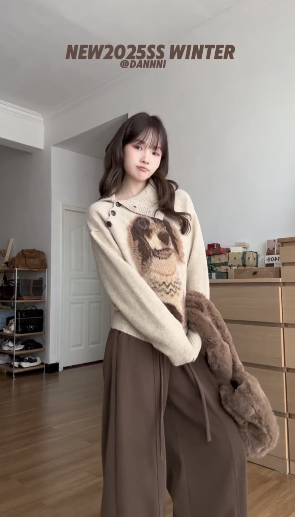 Retro loose pullover autumn wears outside sweater