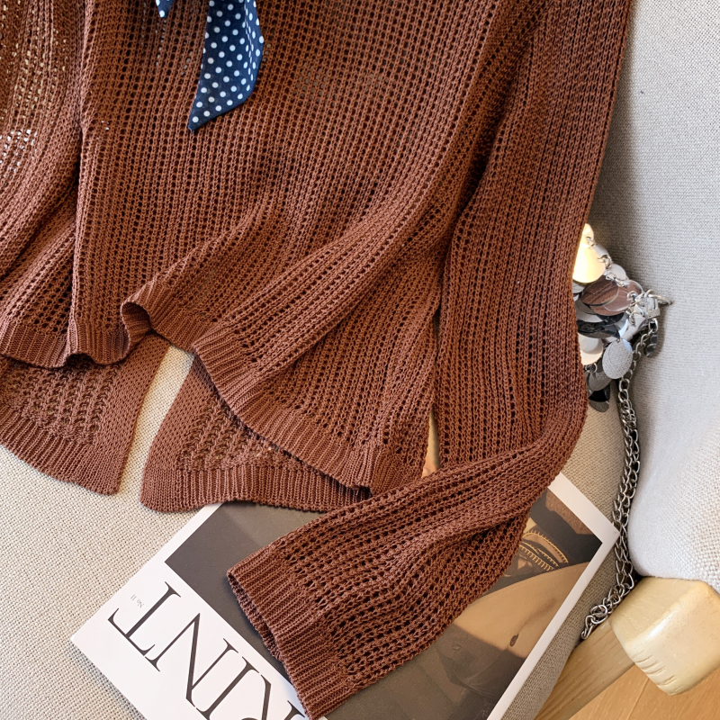 Summer loose long sleeve scarves lazy thin smock for women