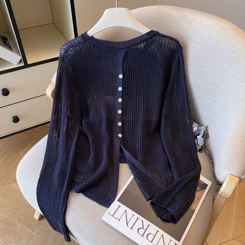 Summer loose long sleeve scarves lazy thin smock for women