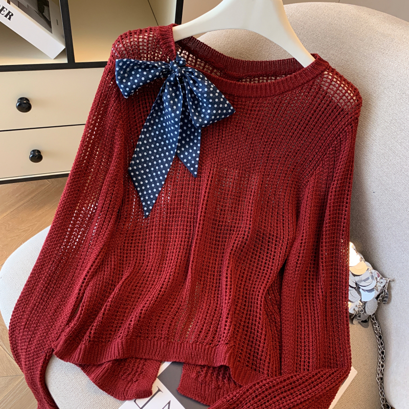 Summer loose long sleeve scarves lazy thin smock for women